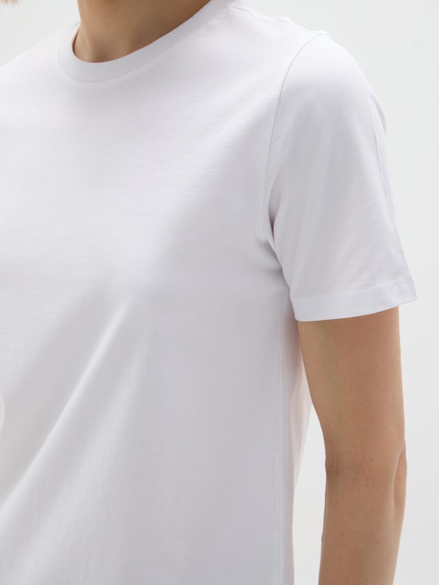 White pure cotton t-shirt regular fit_3