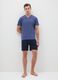 Pigiama in puro cotone blu regular fit_0