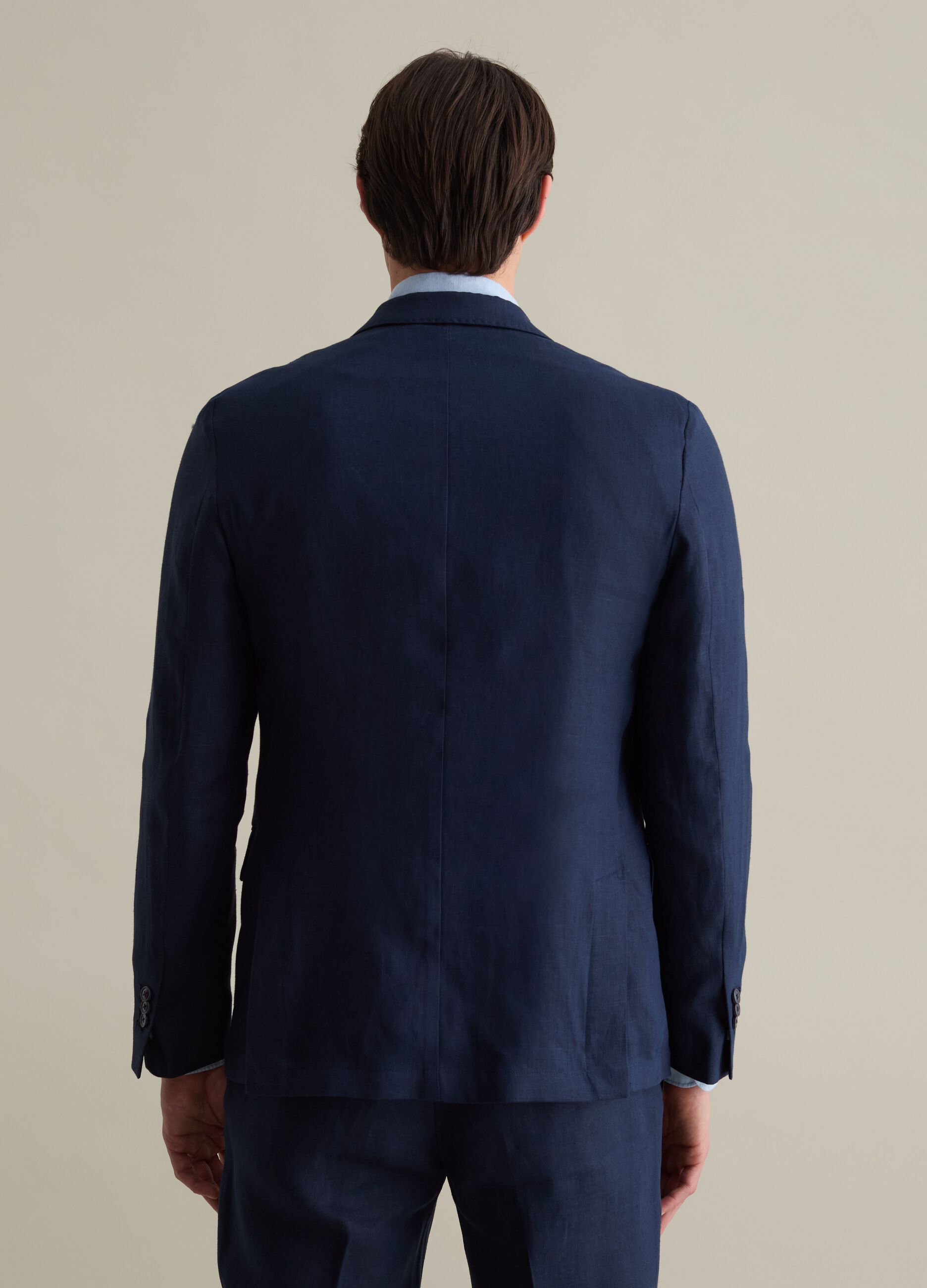 Blazer monopetto in lino Contemporary