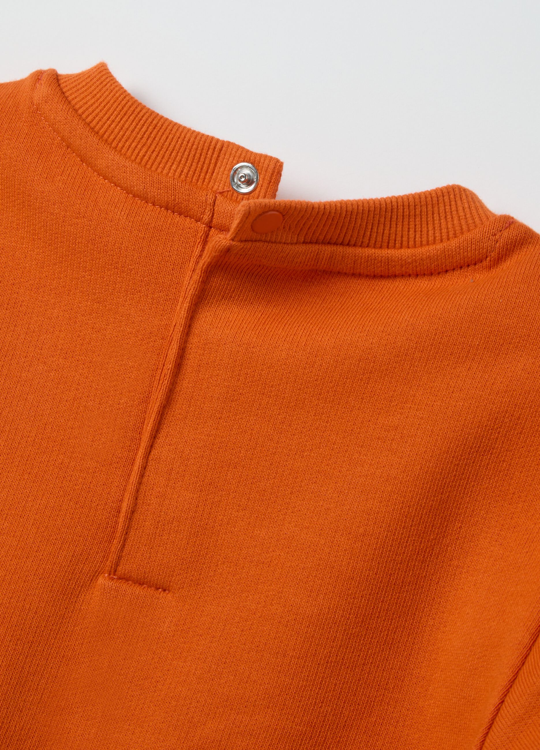 Child's orange pure cotton sweatshirt and trousers set
