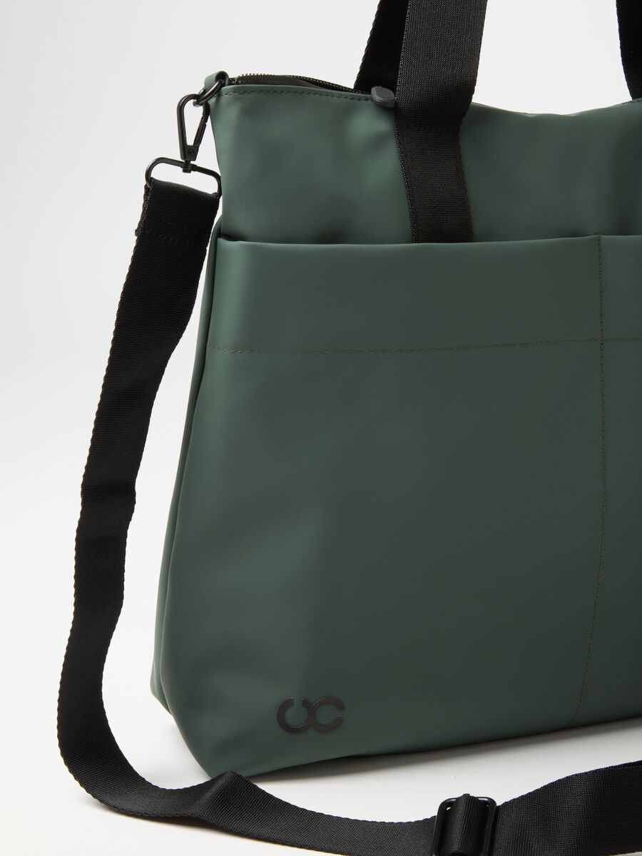 Green tote bag with pockets_2