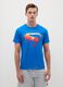 Men's Blue Pure Cotton Superman Graphic Pyjama Set_1