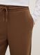 Brown cotton blend joggers regular fit_3