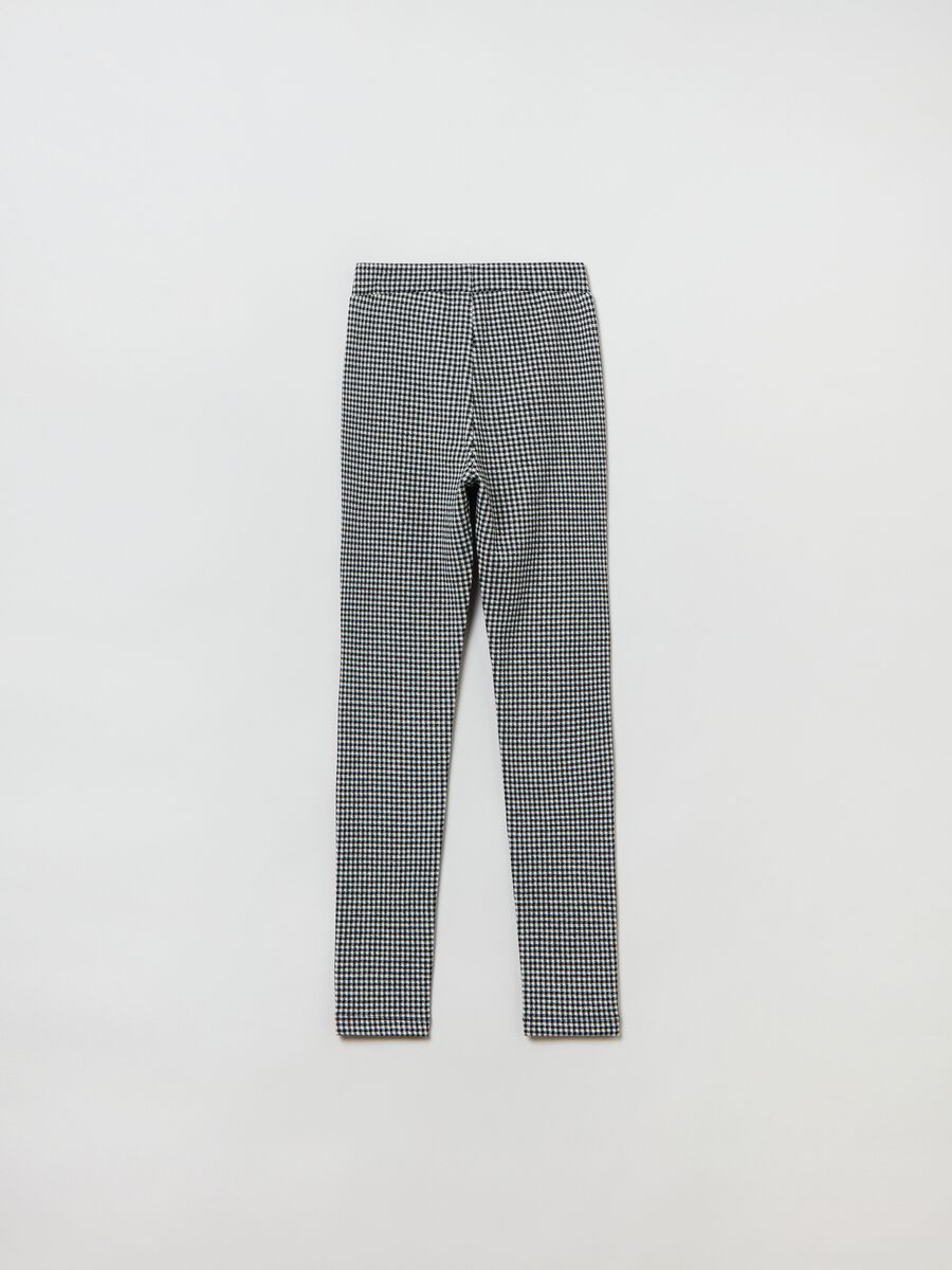 Treggings con trama jacquard_1