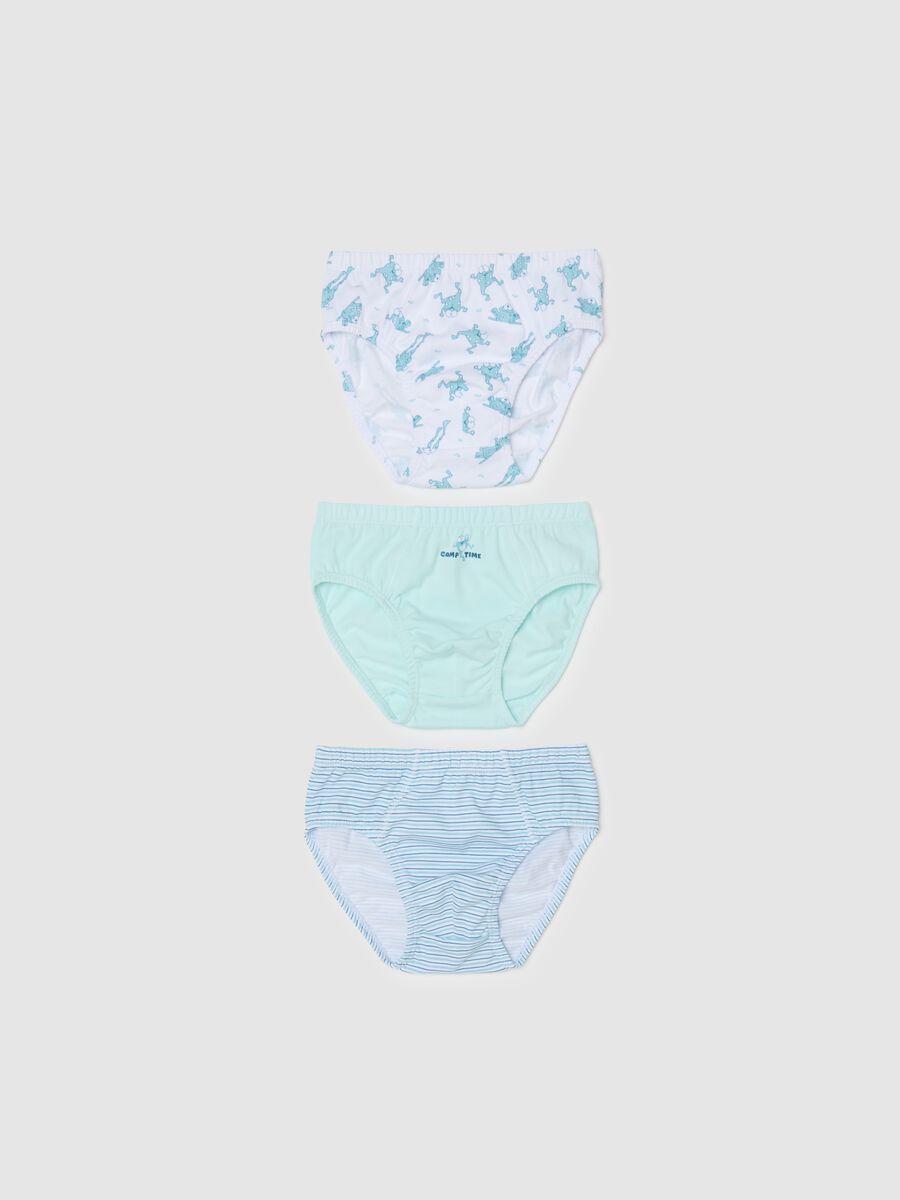 Children's Regular Fit Multicolour Pure Cotton Briefs Tripack_0