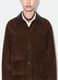 Brown regular-fit shacket with contrast collar_2
