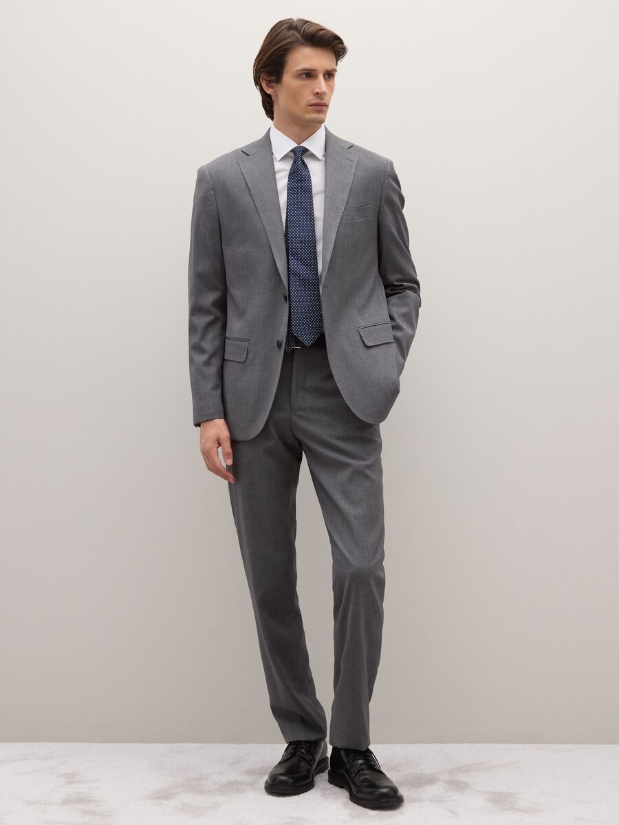 Grey Regular Fit Trousers_0