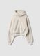 Beige crew-neck teddy-effect sweatshirt_4