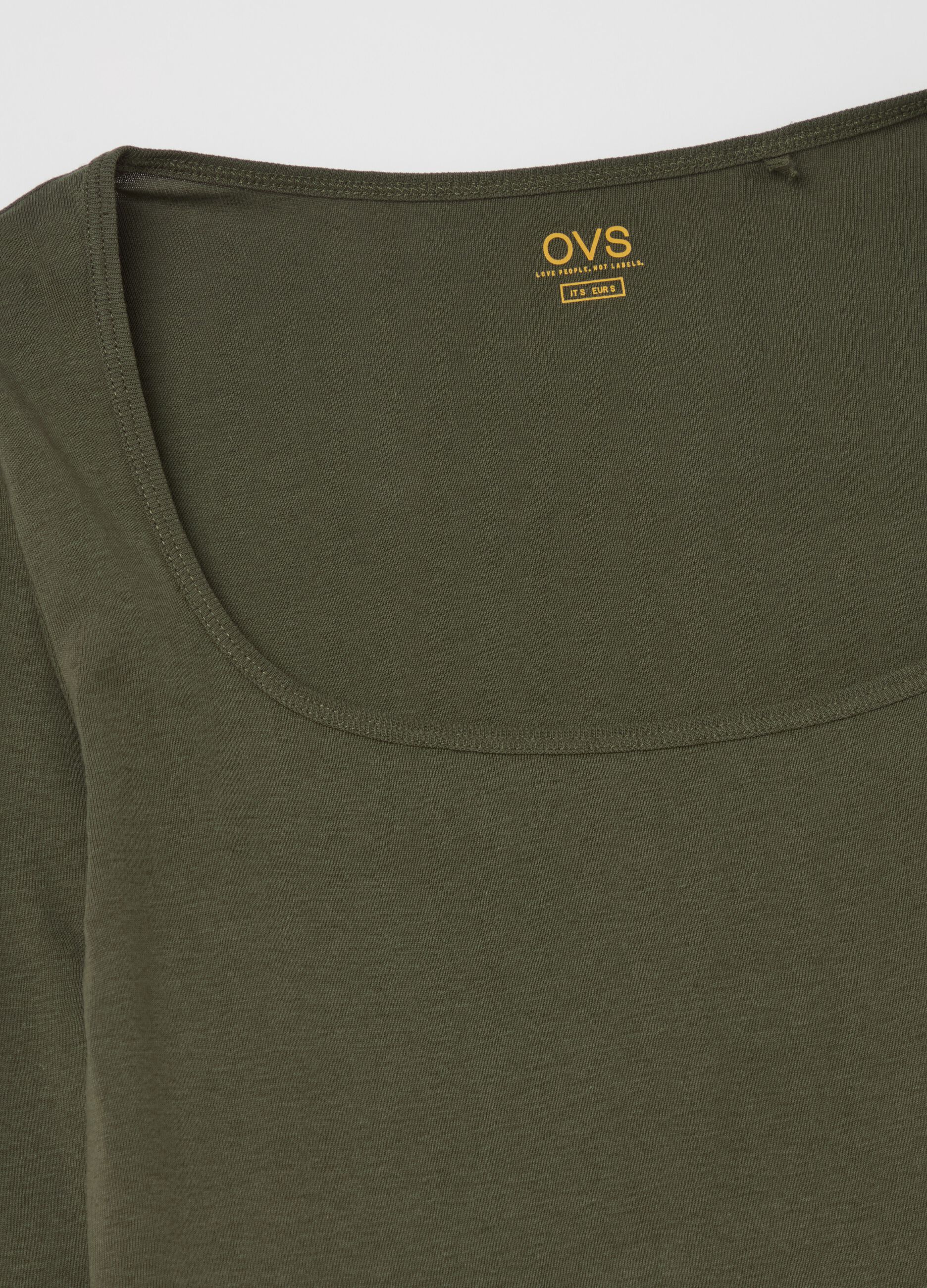 Cotton T-shirt with round neck