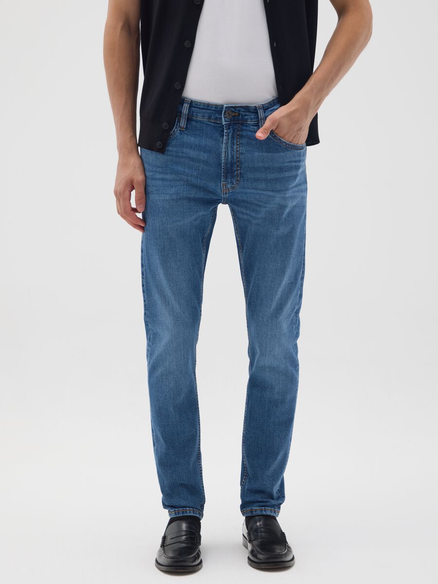 Skinny Fit Stretch Denim Jeans_1
