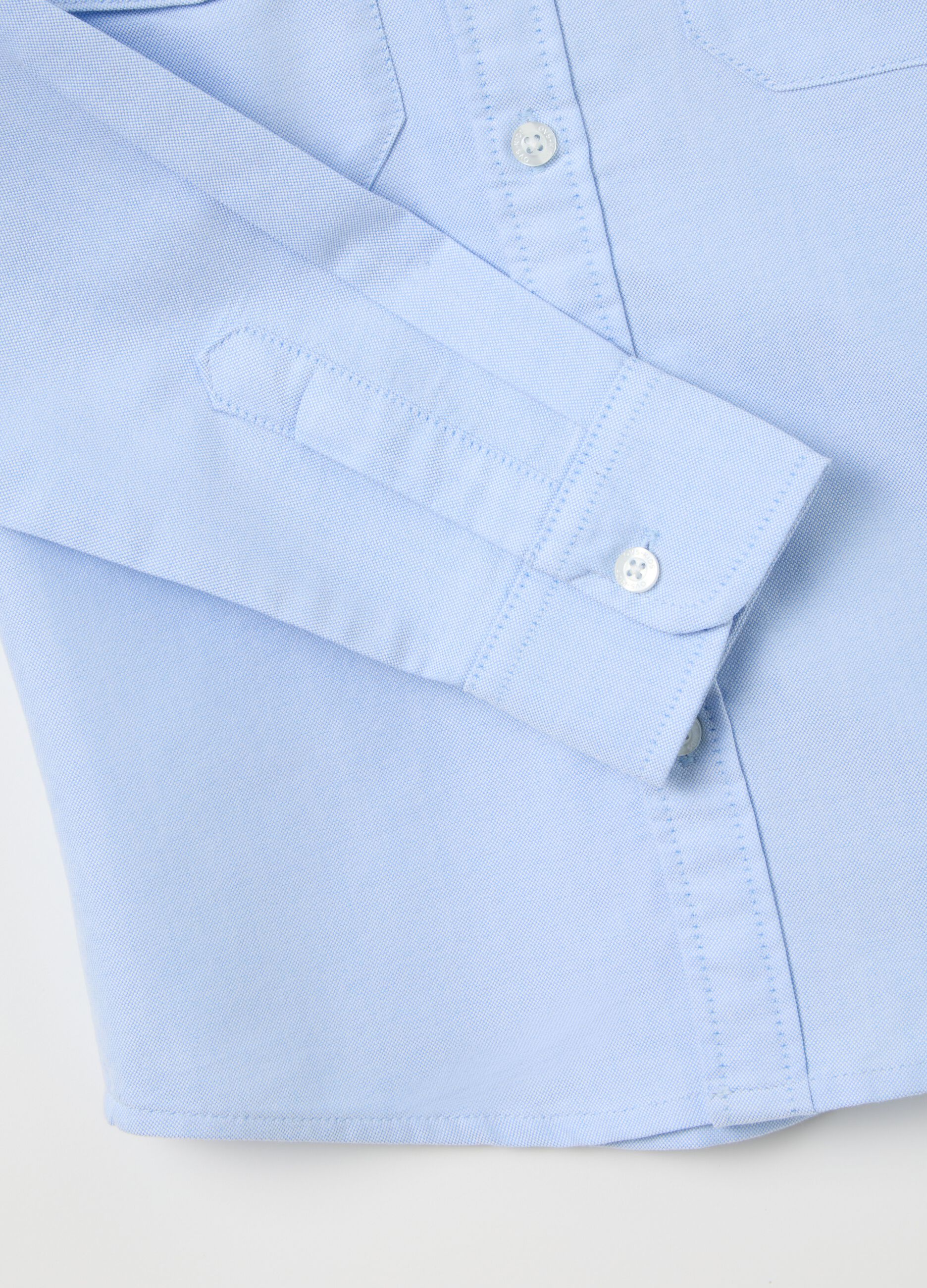 Children's blue regular fit pure cotton shirt