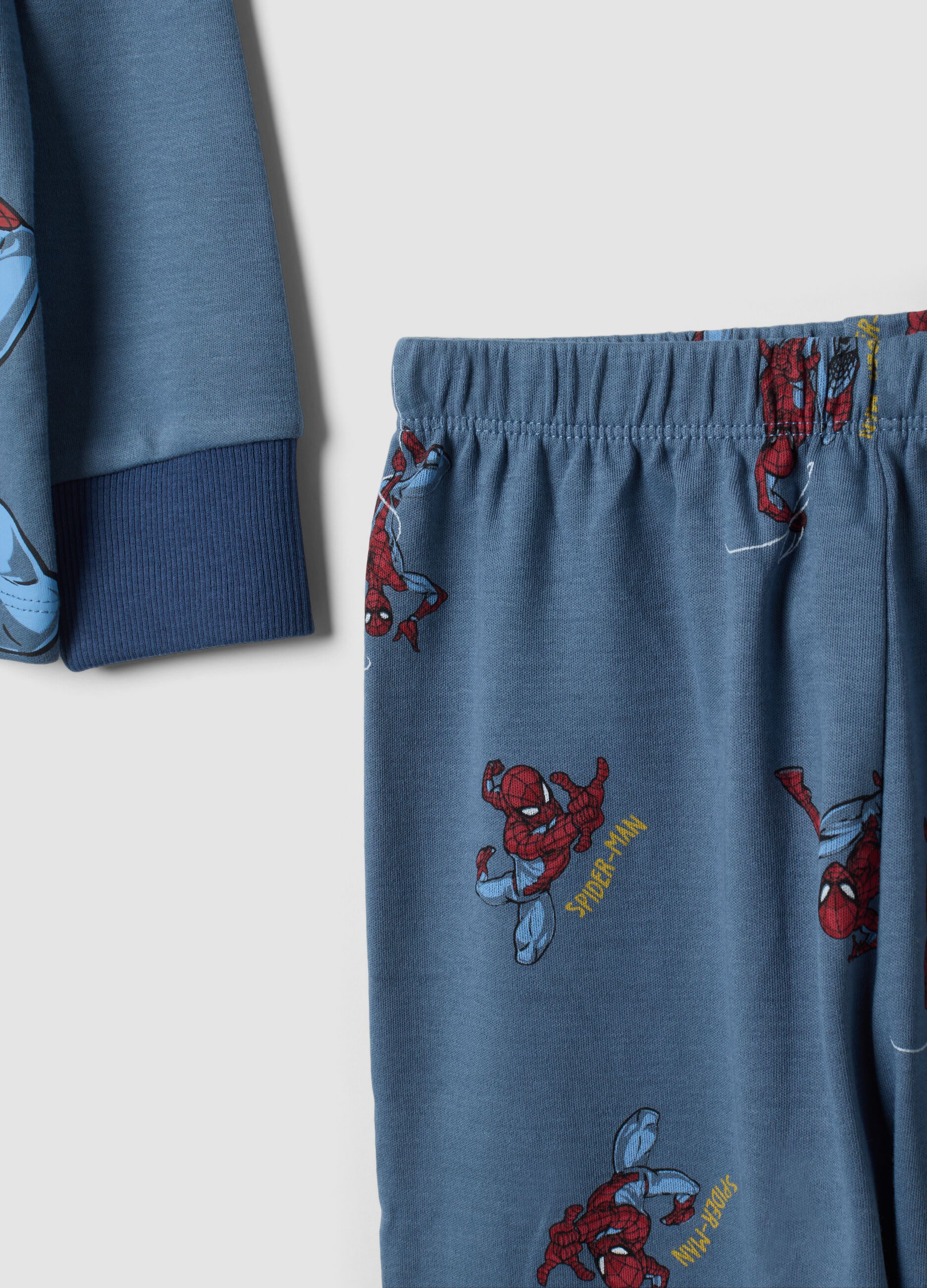 Blue pure organic cotton pyjamas with MARVEL Spider-Man print