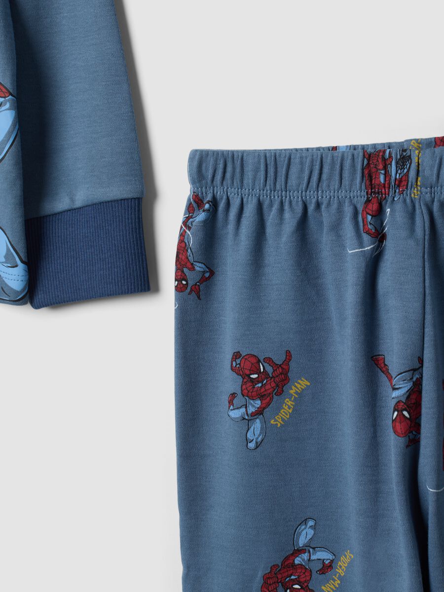 Blue pure organic cotton pyjamas with MARVEL Spider-Man print_3