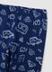 White and blue pyjamas with car print_3