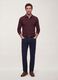 Blue regular-fit stretch cotton twill trousers_0