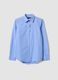 Light blue poplin shirt with white stripes, regular fit_0