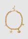 Multicolour gold-plated steel necklace with charms_0