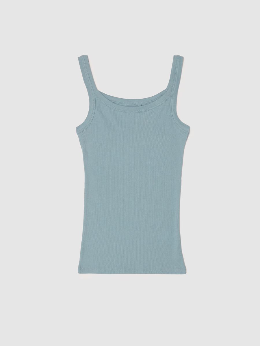 Ribbed vest with round neck_4
