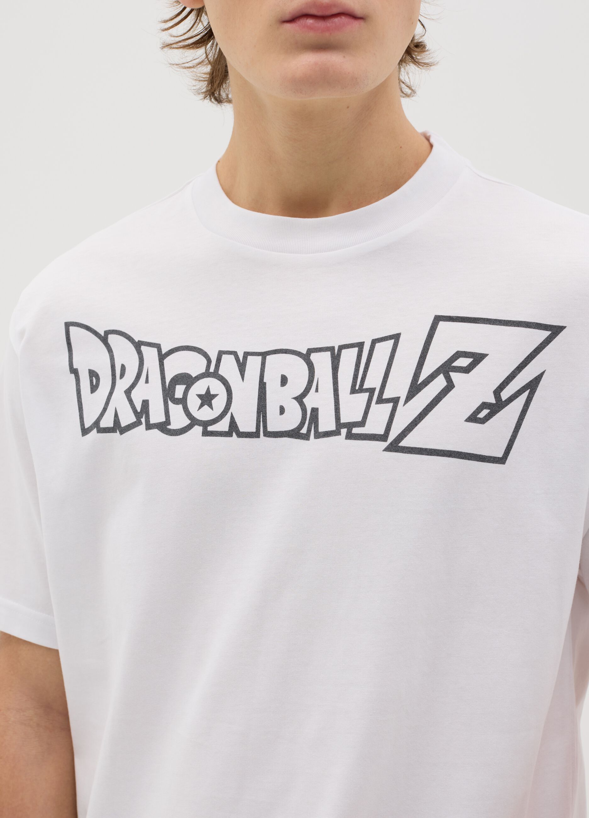 White T-shirt with Goku Super Sayan print