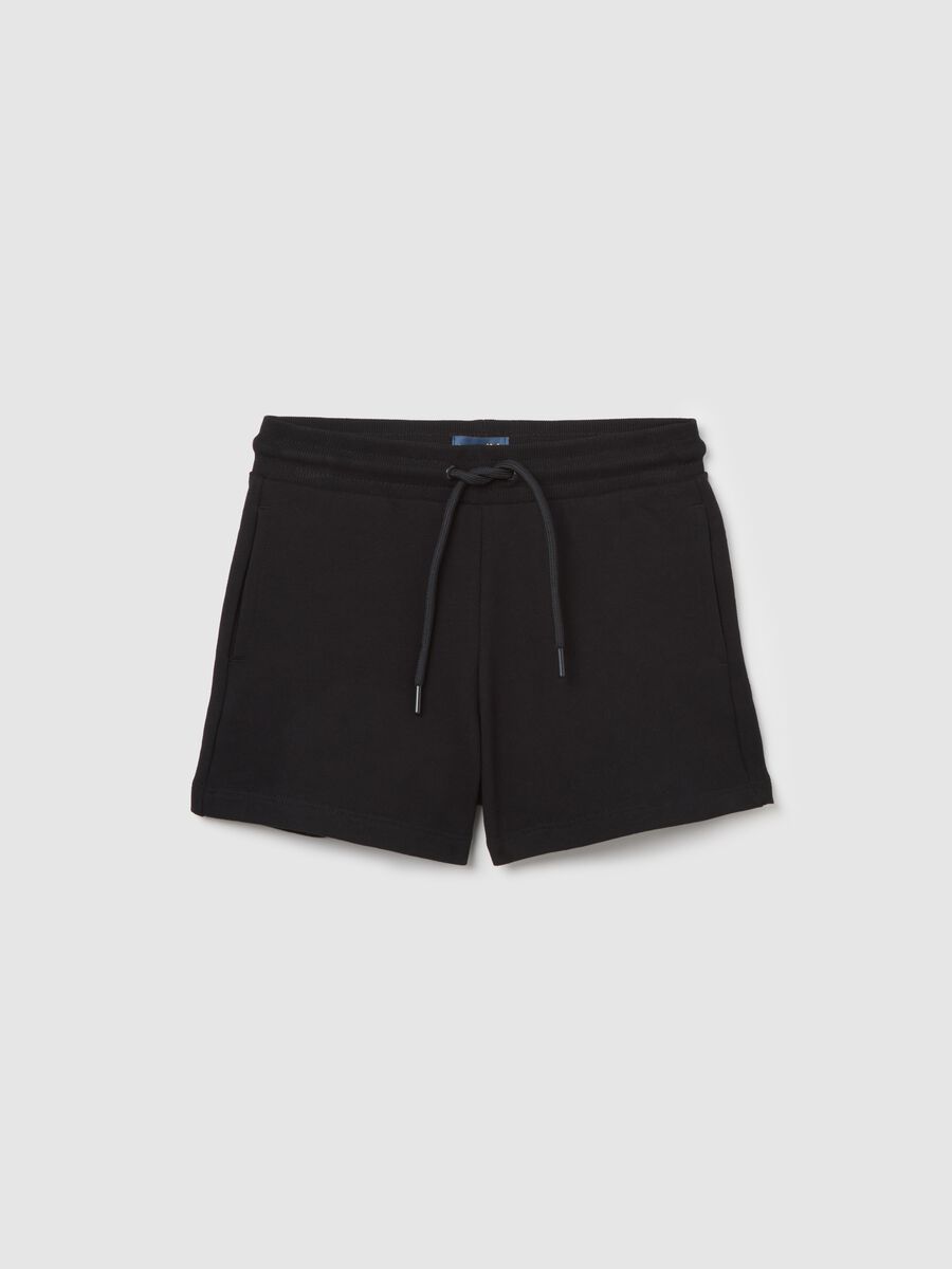 Black Pure Cotton OVS Kids Shorts_3