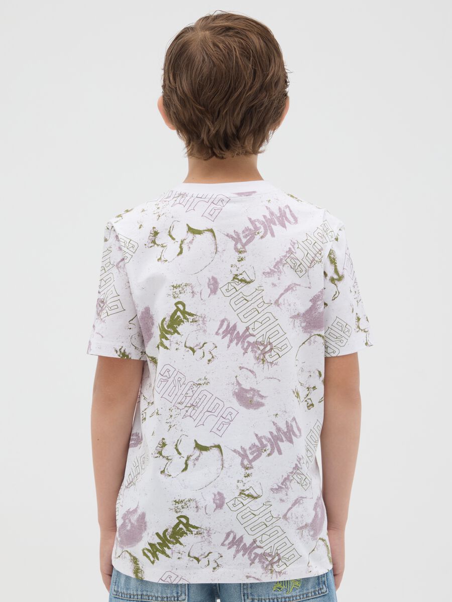 Boys' multicolour oversized pure cotton t-shirt with graphic print_1