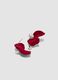 Red Flower Earrings with Pearl_2