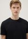 Black pure cotton short sleeve T-shirt regular fit_3