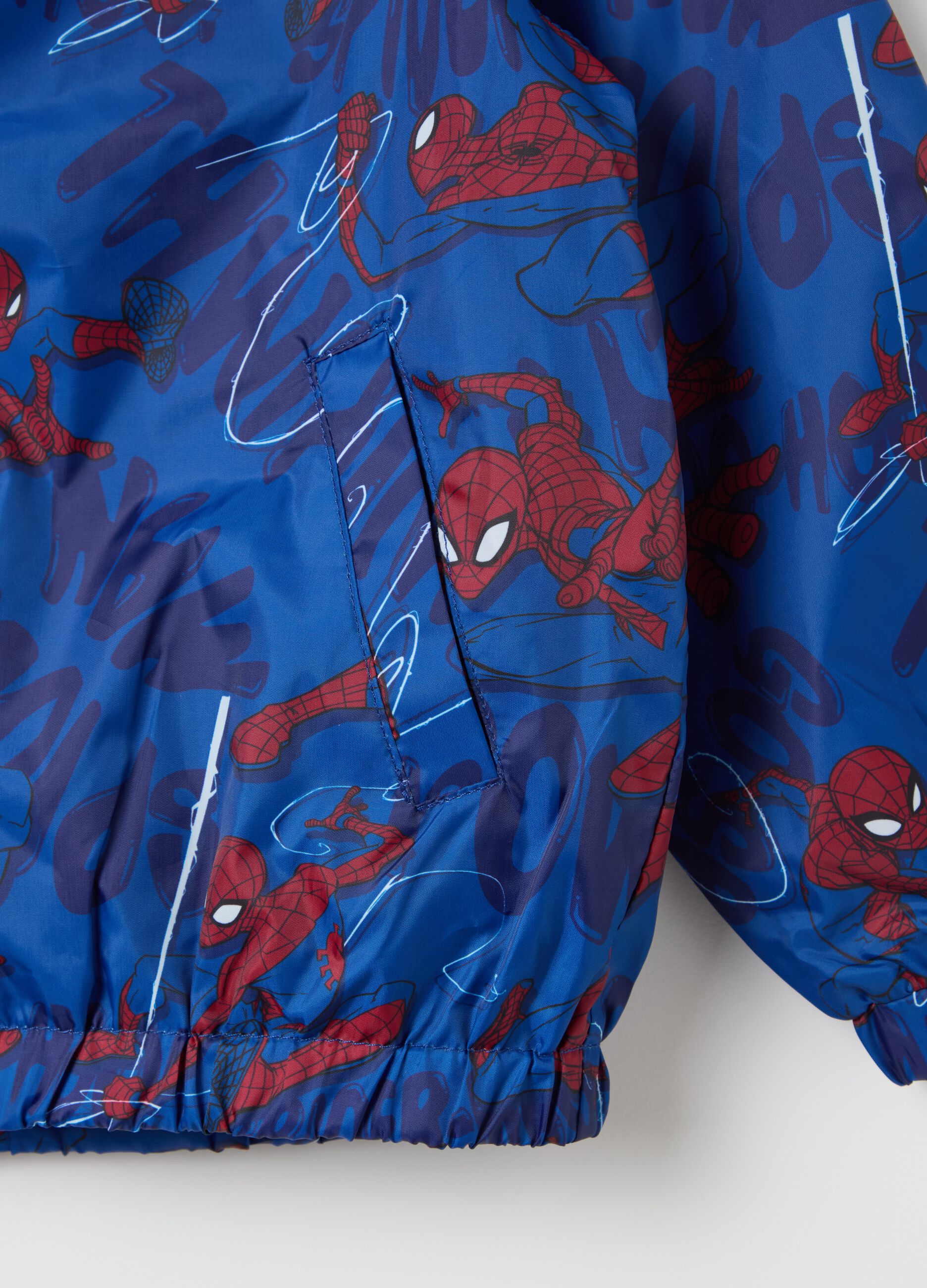 Spider-Man waterproof jacket with hood