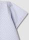 Blue striped pure cotton shirt with embroidered detail for boys, regular fit_3