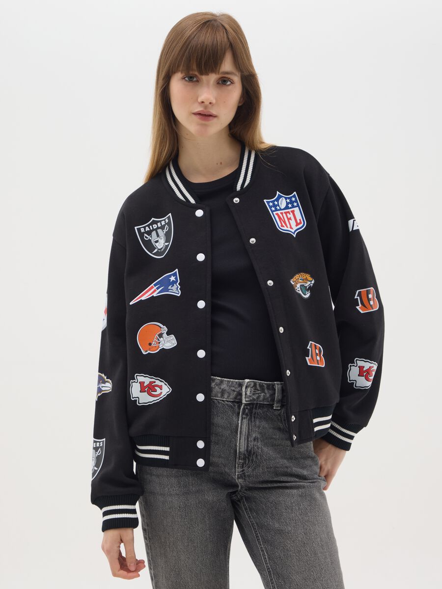 NFL Black Bomber Jacket_0