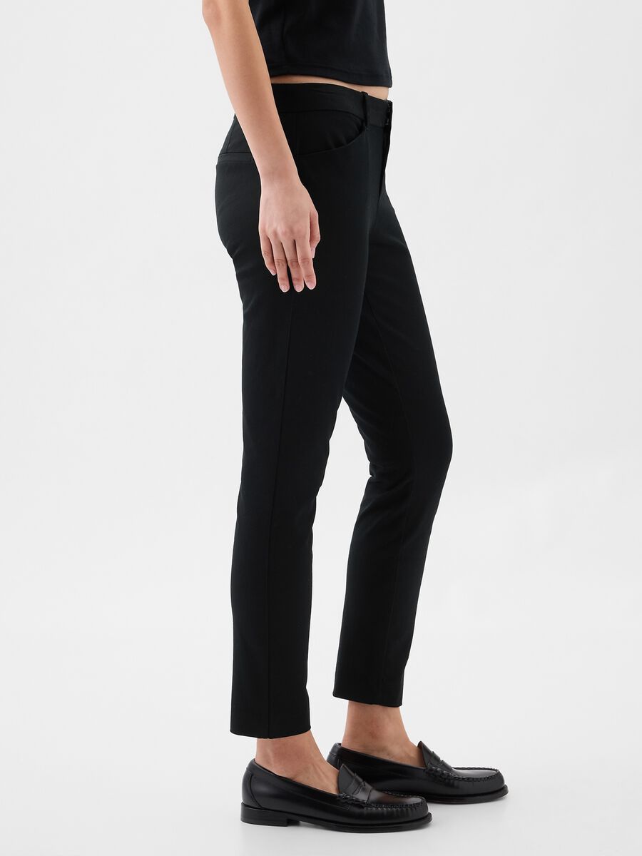 Pantalone a sigaretta in cotone stretch_4