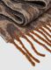 Brown Leopard Print Scarf with Fringes_2