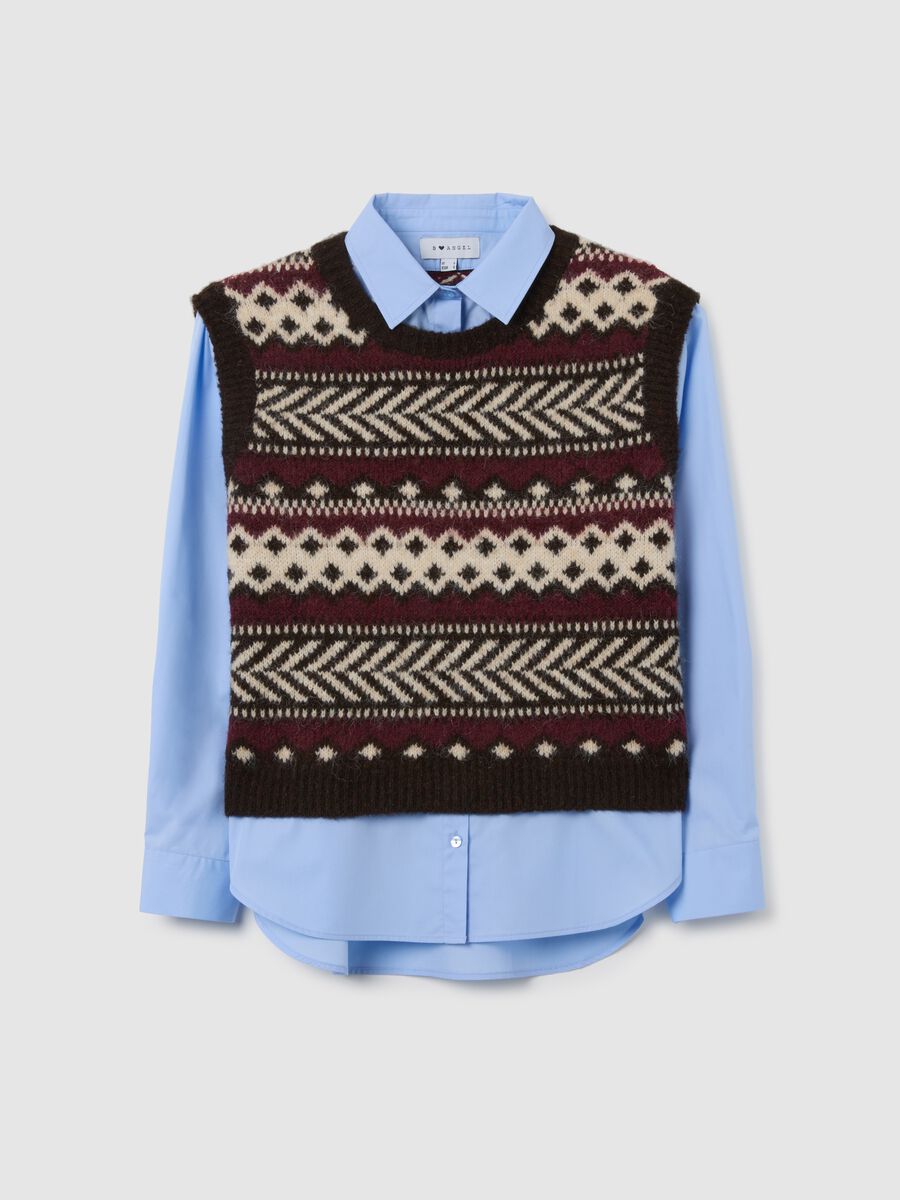 Multicolour jacquard sweater regular fit_0
