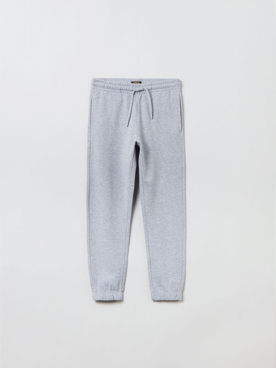 Joggers in felpa con coulisse_1