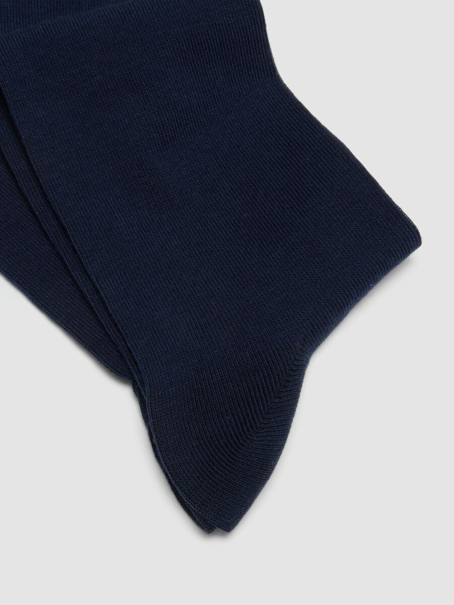 2-pack of blue midi socks in stretch cotton_1