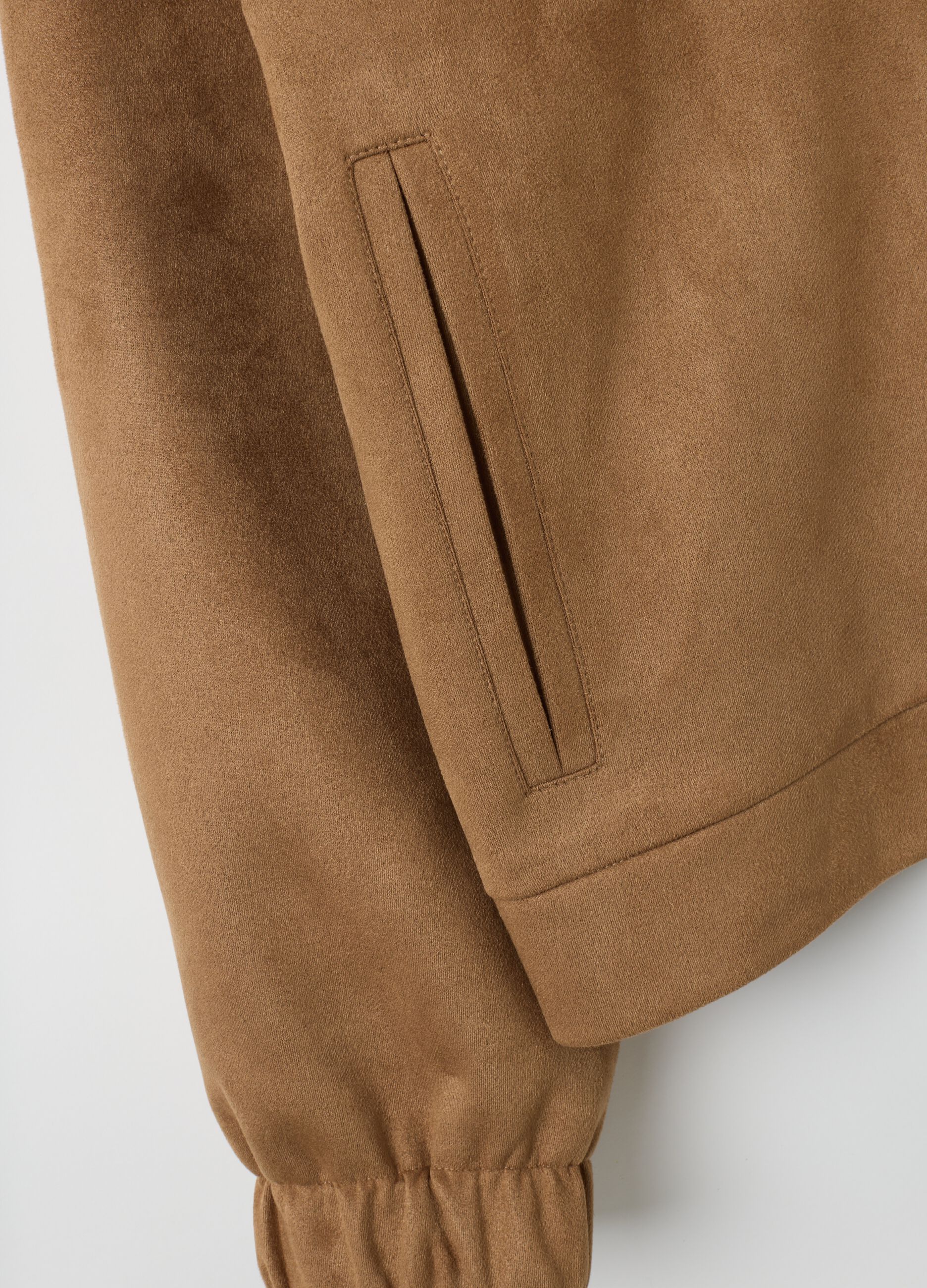Giacca in camoscio marrone regular fit