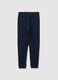 Boys' blue pure cotton regular fit trousers_4