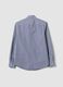 Light blue pure cotton poplin check shirt, regular fit_6