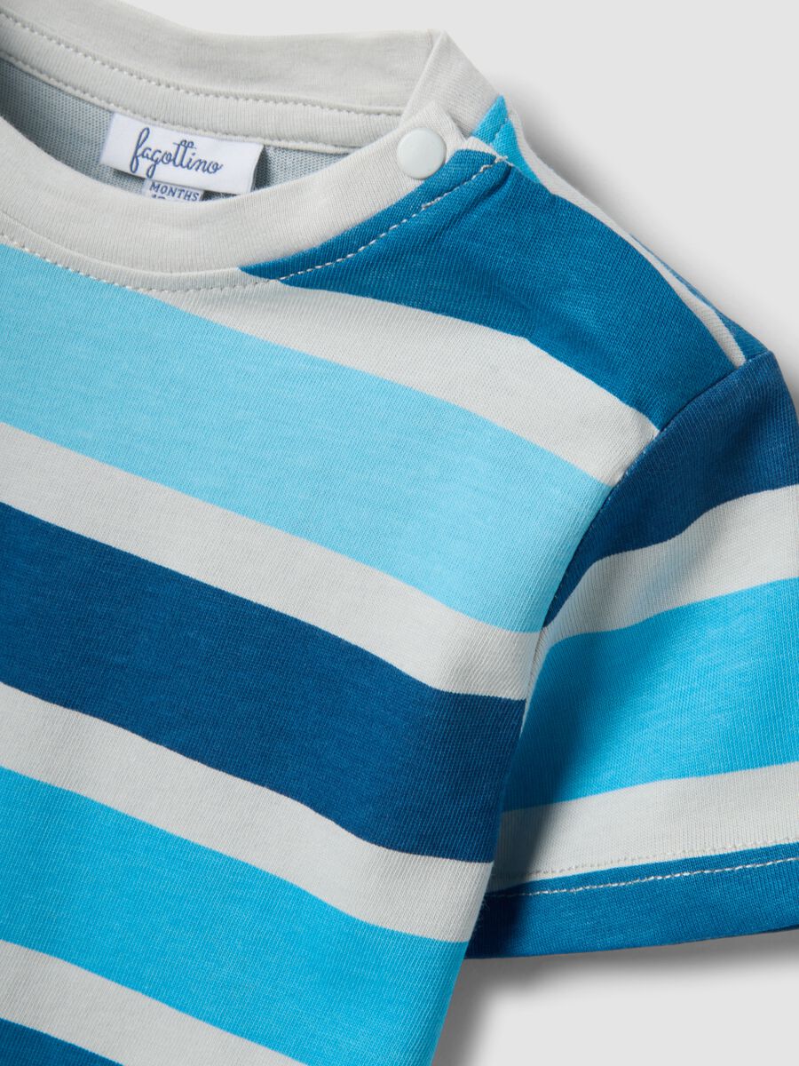 Boys&rsquo; multicolour striped pure cotton regular-fit T-shirt_2
