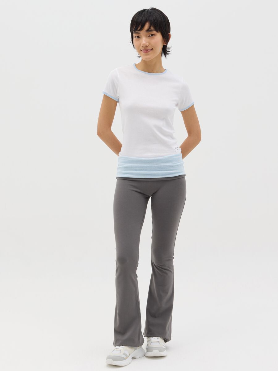 White slim-fit T-shirt in cotton_1