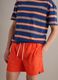 Orange swim shorts with elasticated waistband and drawstring_2