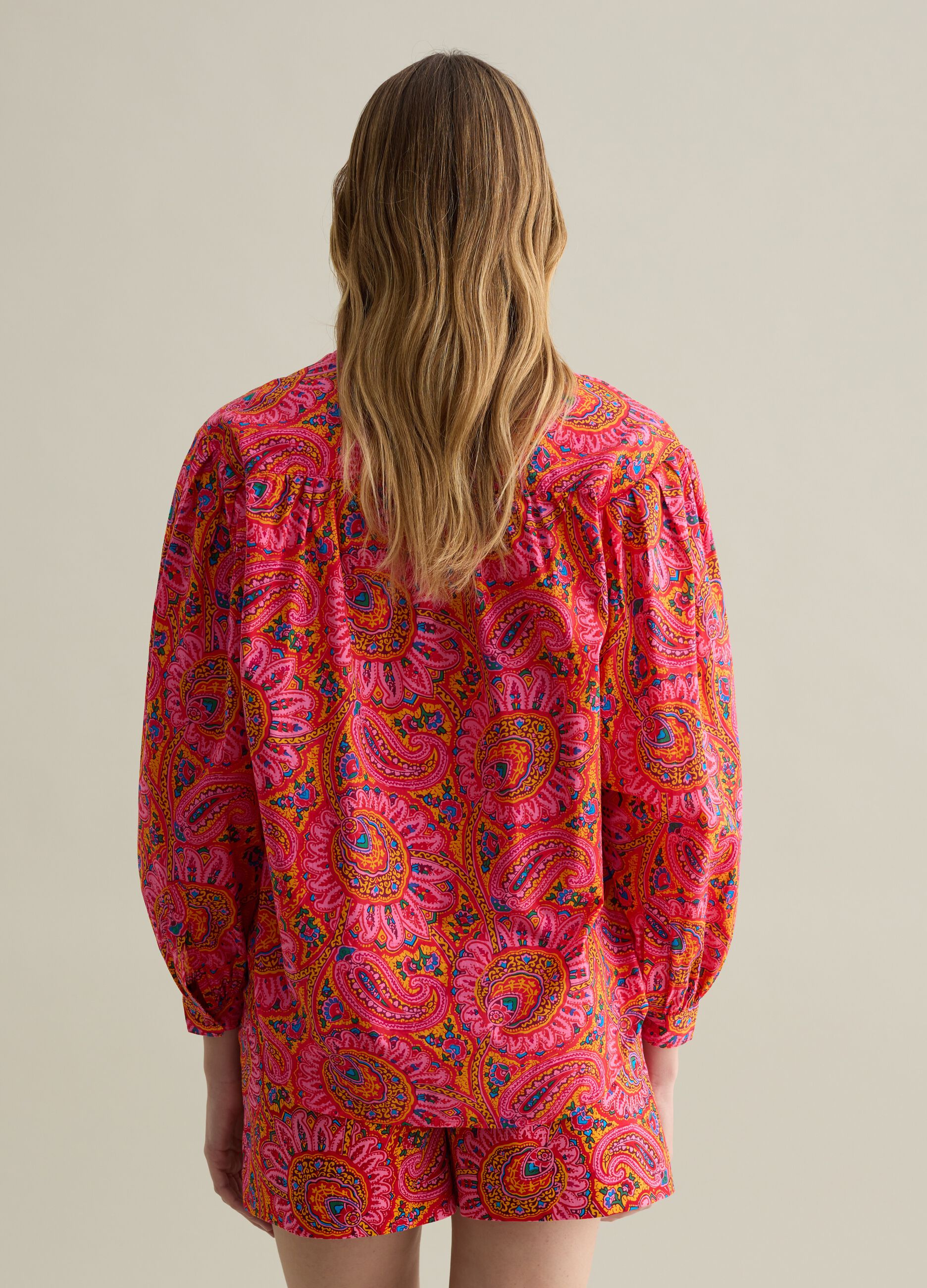 Shirt with paisley print