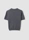 Grey pure wool polo-collar jumper with relaxed fit_6