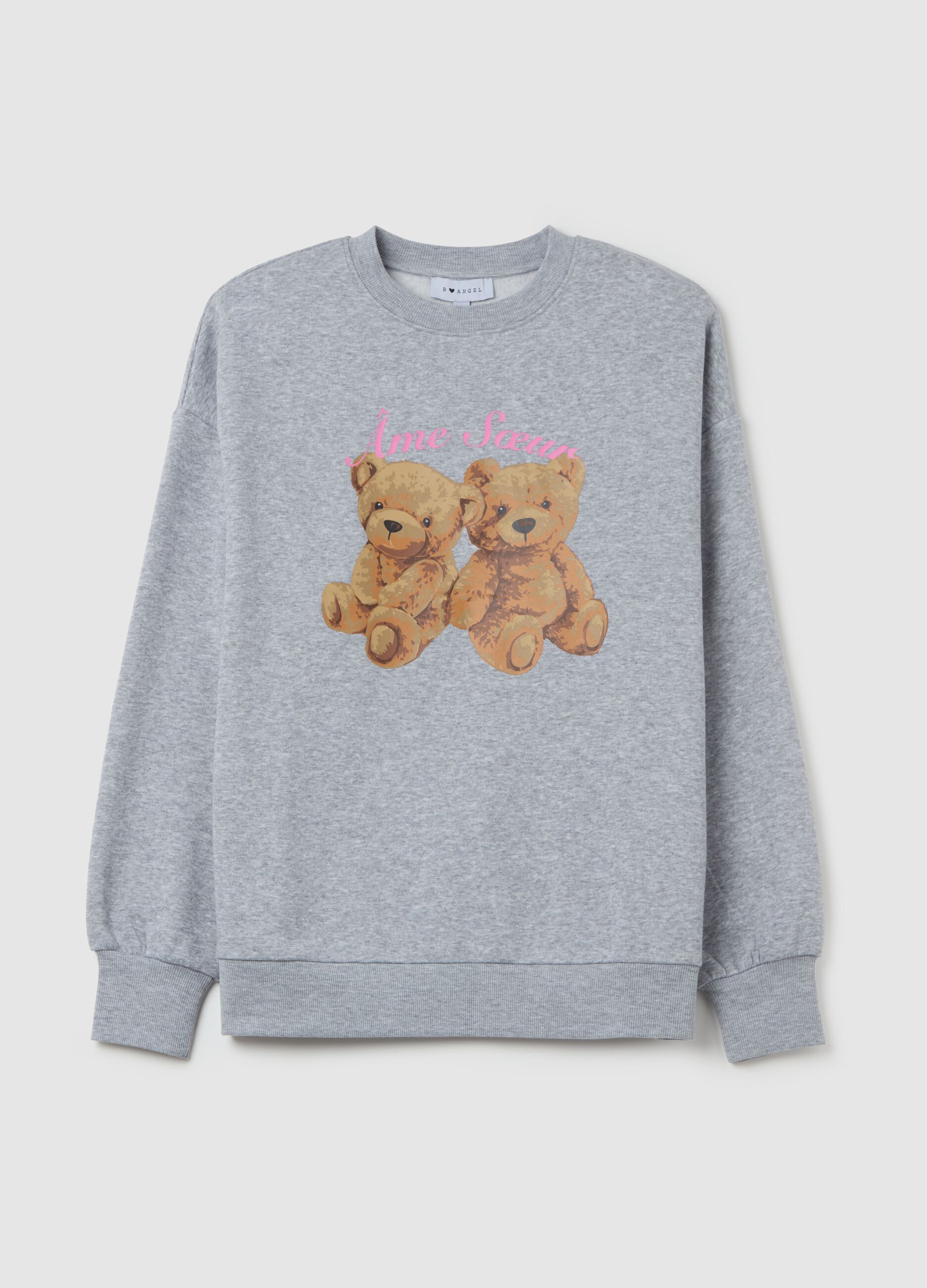 Round neck sweatshirt with print