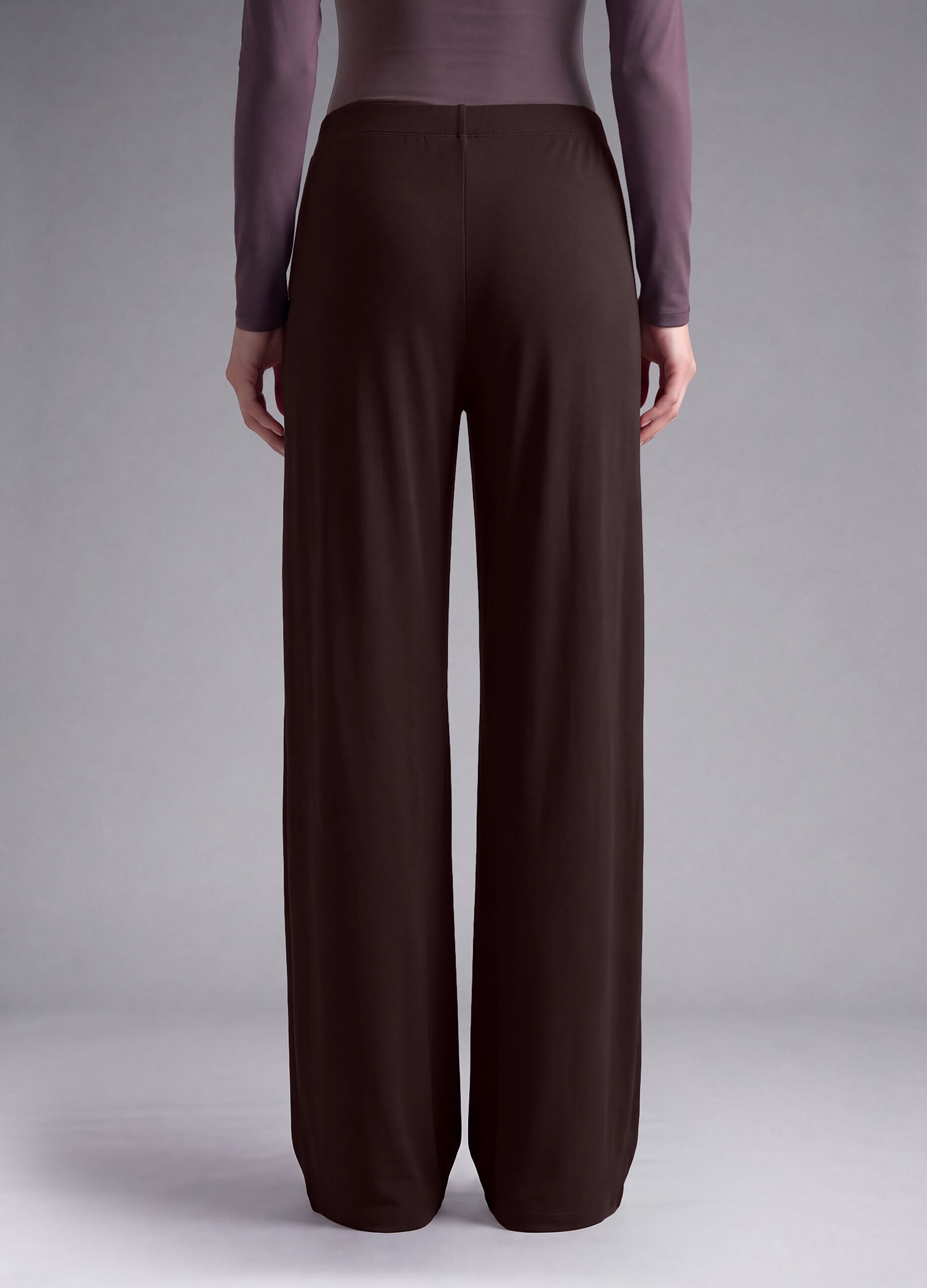 Brown Easy Dry wide-leg stretch trousers ALTAVIA STUDIO