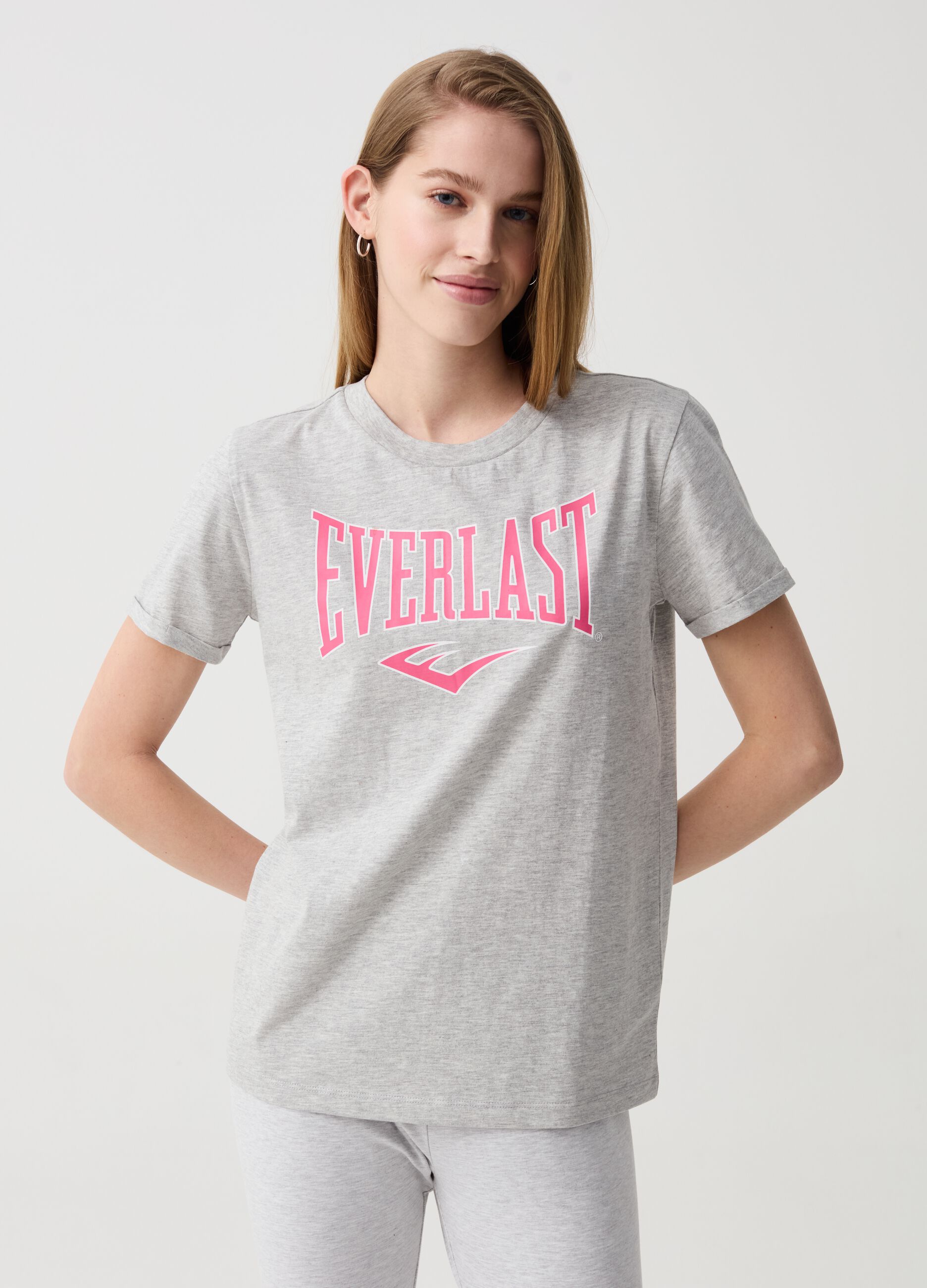 Cotton T-shirt with logo print