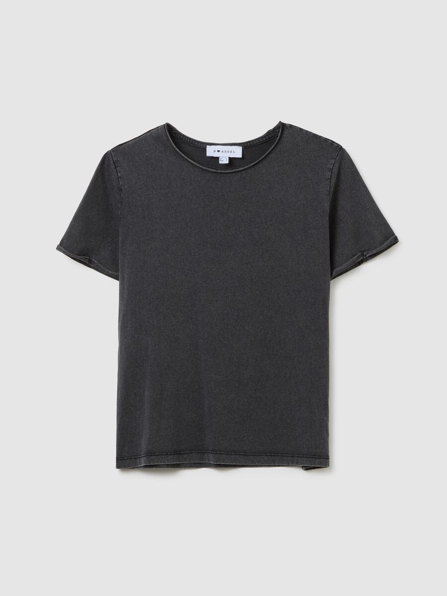 T-shirt in puro cotone grigia regular fit_4