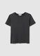 Grey pure cotton regular fit T-shirt_4