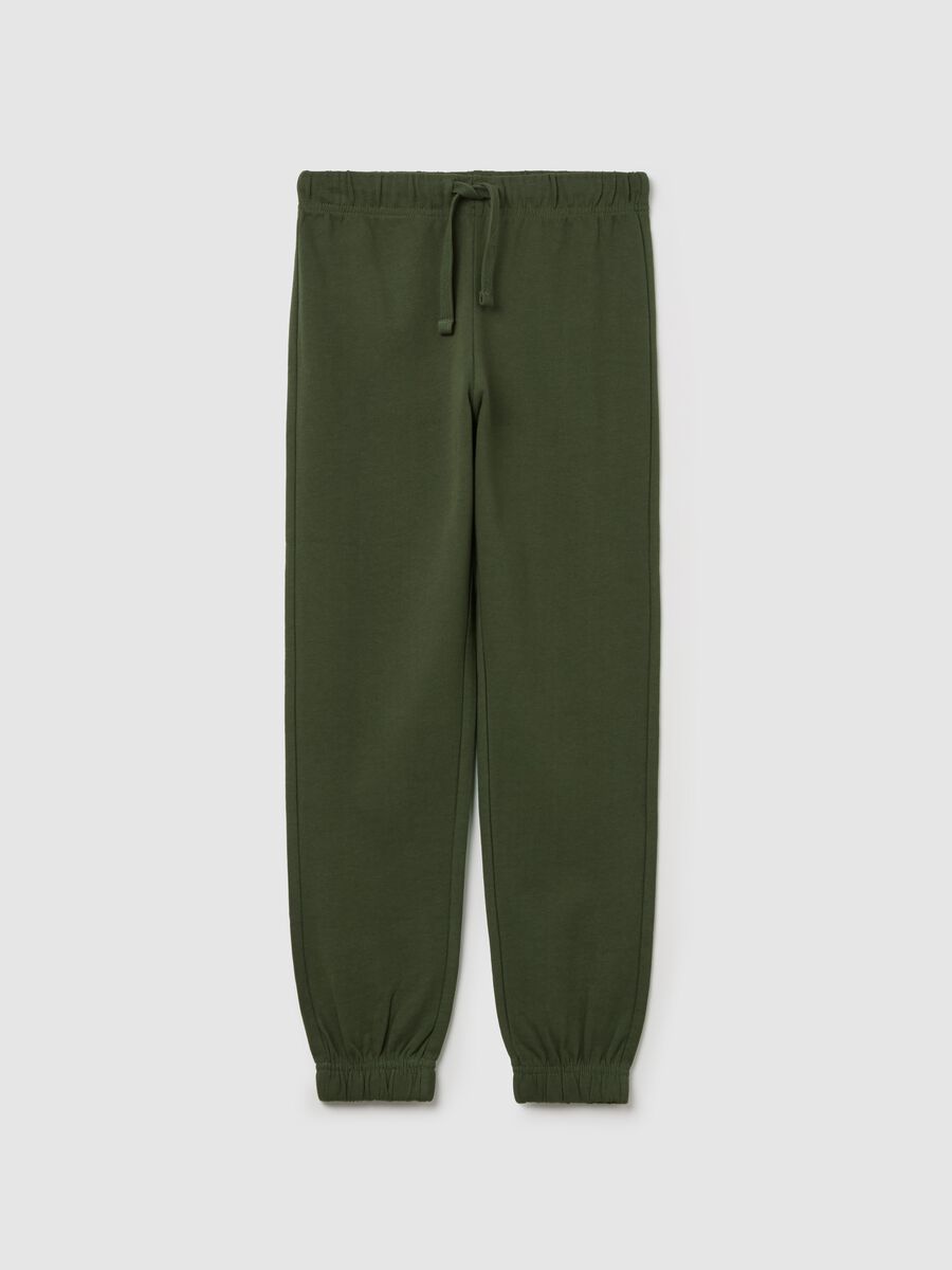 Cotton joggers with drawstring_0