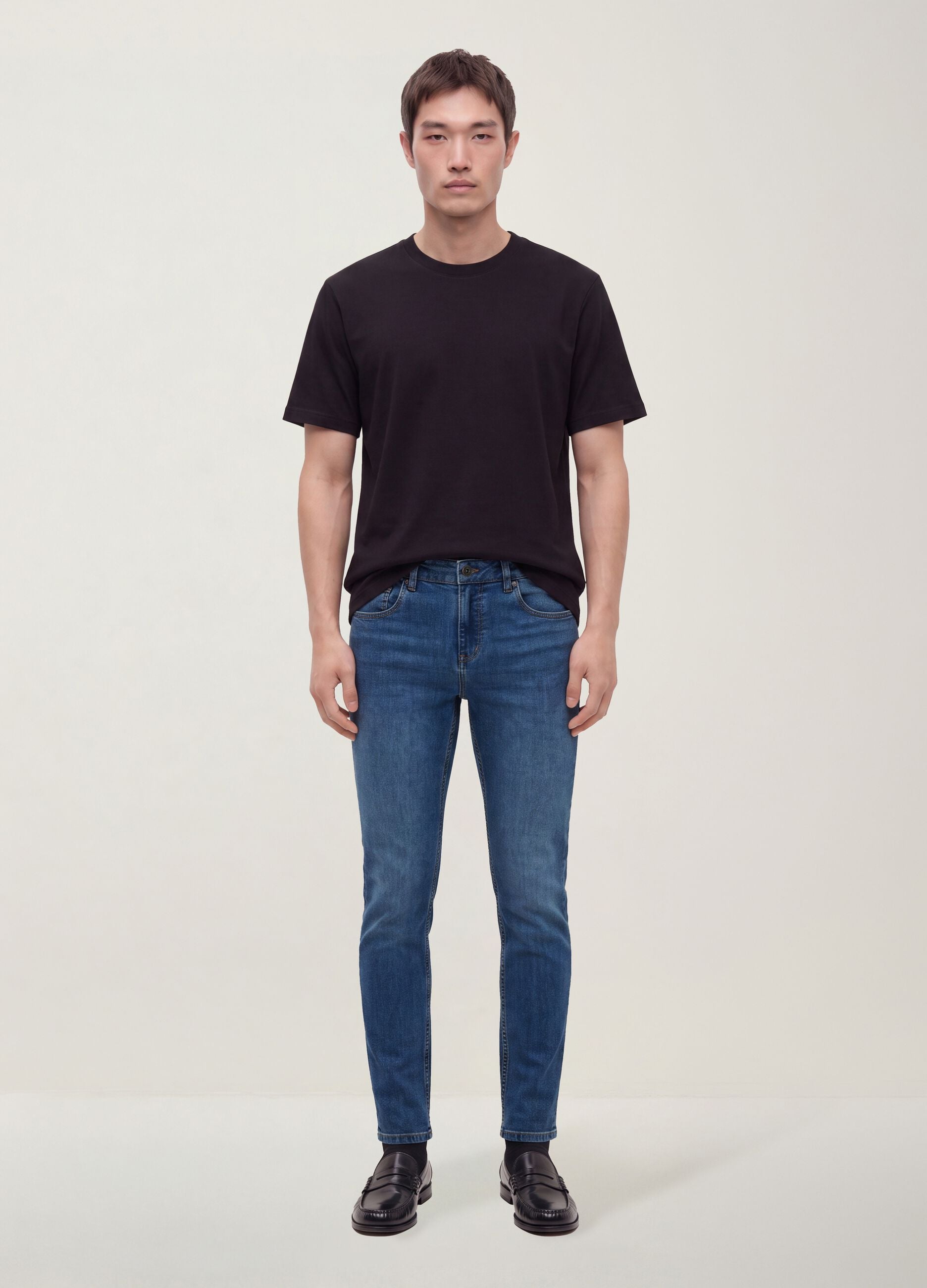 Skinny fit stretch cotton denim jeans